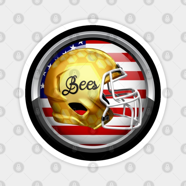 American Football Bees Magnet by CTSports