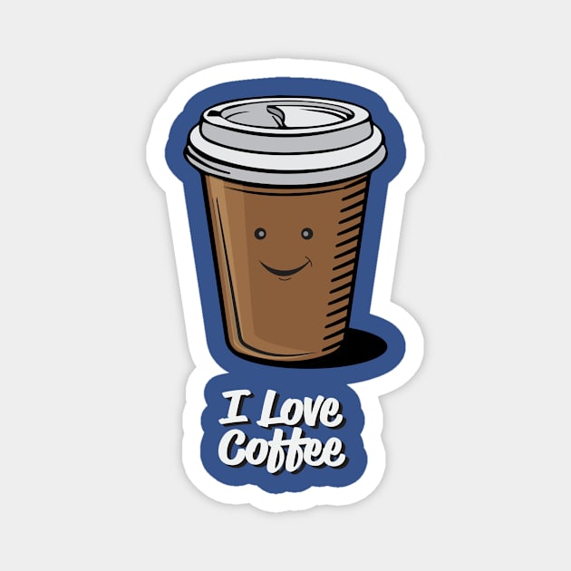 I Love Coffee Magnet by Vin Zzep