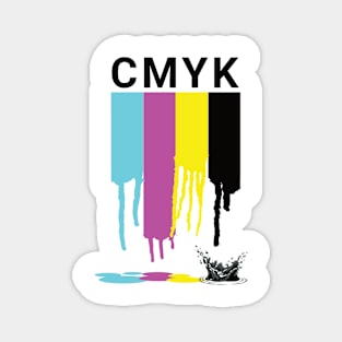 CMYK Drip and Splash Magnet