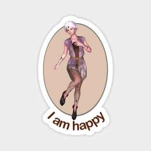 I Am Happy Elf fairy faerie dancing Magnet