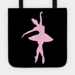 Pink Ballerina Silhouette Tote