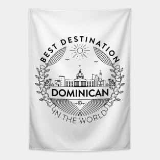 Dominican Minimal Badge Design Tapestry