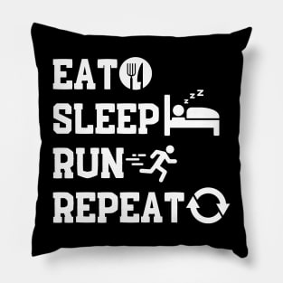 Eat Sleep Run Repeat Pillow