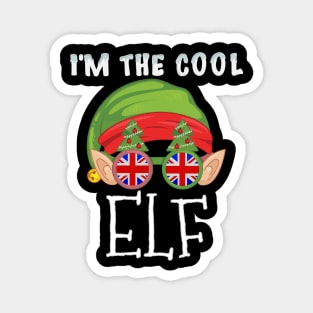 Christmas  I'm The Cool British Elf - Gift for British From United Kingdom Magnet