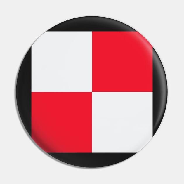 Sunderland Red and White Checkered Fan Flag Pin by Culture-Factory
