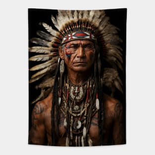 Cherokee Indian Chief Native American Warrior Tapestry