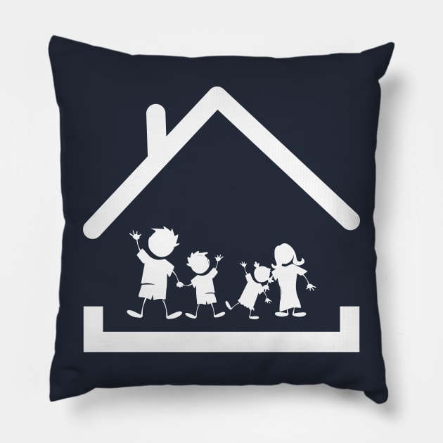 family Pillow by CreativeIkbar Prints