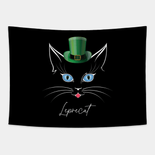 St Patricks Day Leprecat - Leprechaun Cat Tapestry