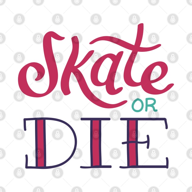 Retro Skateboarding Skate or Die Vintage Aesthetics Skater by dewinpal