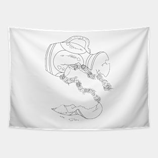 Aquarius - Black and White Tapestry