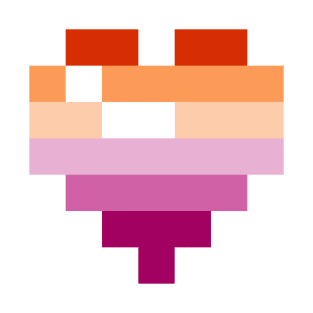 Pixel Heart - Lesbian Pride T-Shirt