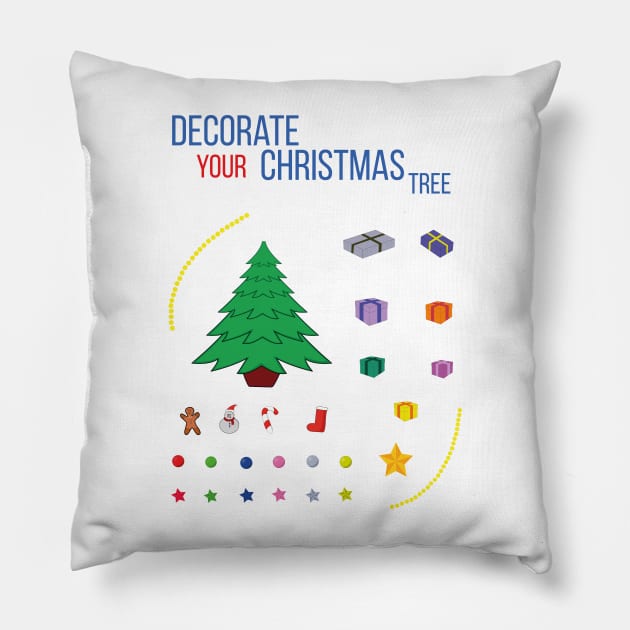 Decorate Your Christmas Tree Pillow by DiegoCarvalho