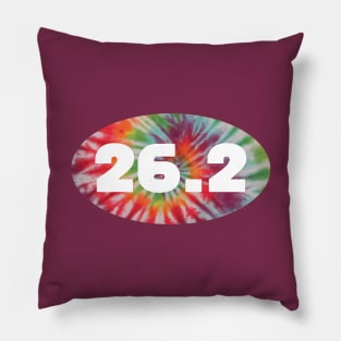 26.2 Miles Marathon Tie Dye Pillow