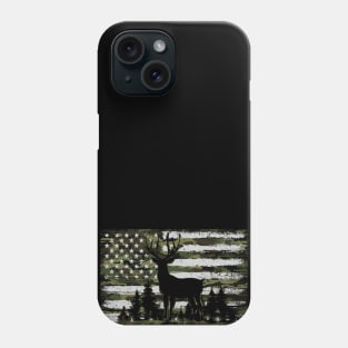 Camouflage American Flag Deer Hunting Phone Case