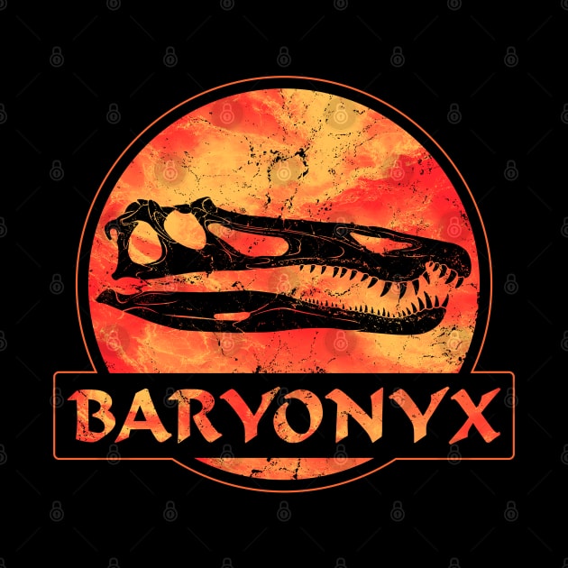 Baryonyx fossil skull by NicGrayTees