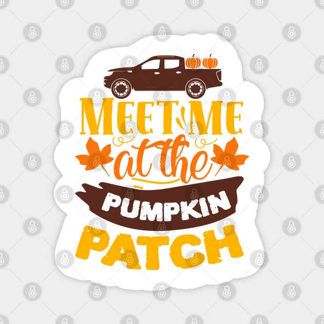 Meet me at the pumpkin patch Magnet by DrollDrifter