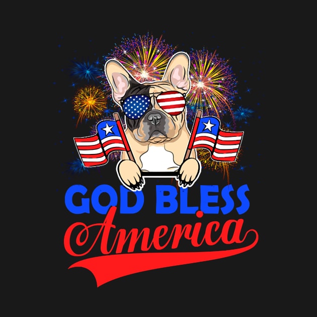 God Bless America 4th Of July Firework Dog Unisex by BelaReider