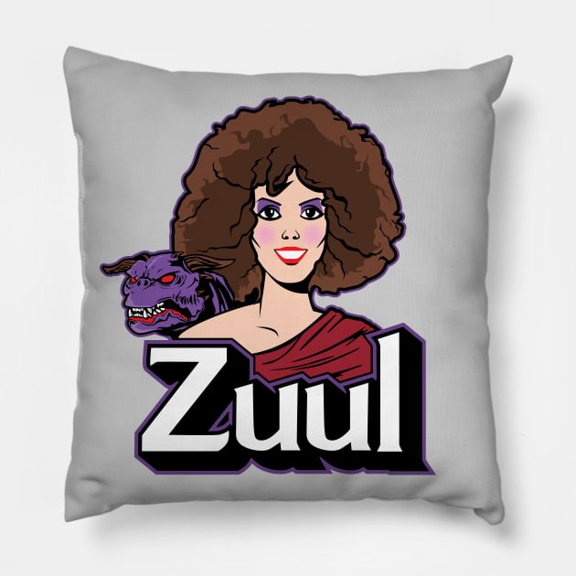 Zuul's Dreamhouse V2 Pillow by fatcakesart