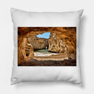 CaveBeach of Papafrangas Pillow