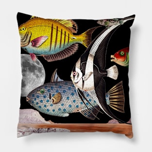 Fish World Collage Pillow