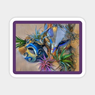 Masks and Airplants, a still-life. Magnet