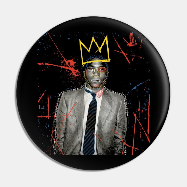 Jean-Michel Basquiat Portrait Art Pin by TeeTrendz