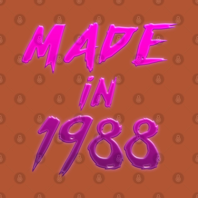 Made In 1988 - Birthday Typography Gift by DankFutura