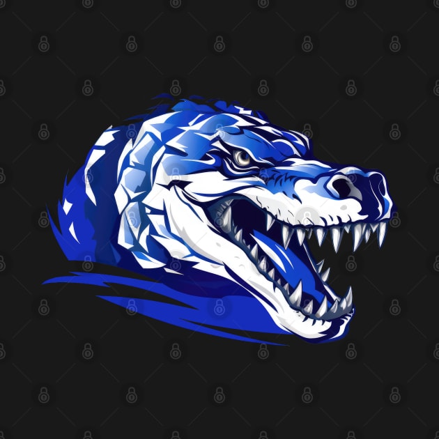 Blue Crocodile Head Logo by TooplesArt