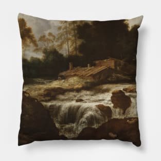 Landscape with a Waterfall by Allaert van Everdingen Pillow