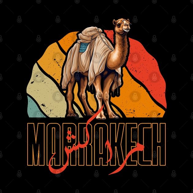 Marrakech Morocco Arabic Camel Sunset by Rebrand