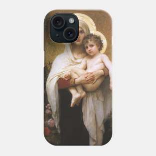 Madonna of the Roses by Bouguereau Phone Case