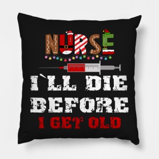 Funny Nurse Christmas Pun Quote Hilarious Joke Pillow