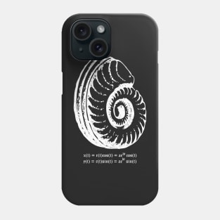 Spiral Shell with Math (white) Phone Case