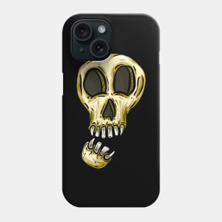 Spooky Halloween Skull Cartoon Illustration Lonely Boy Phone Case