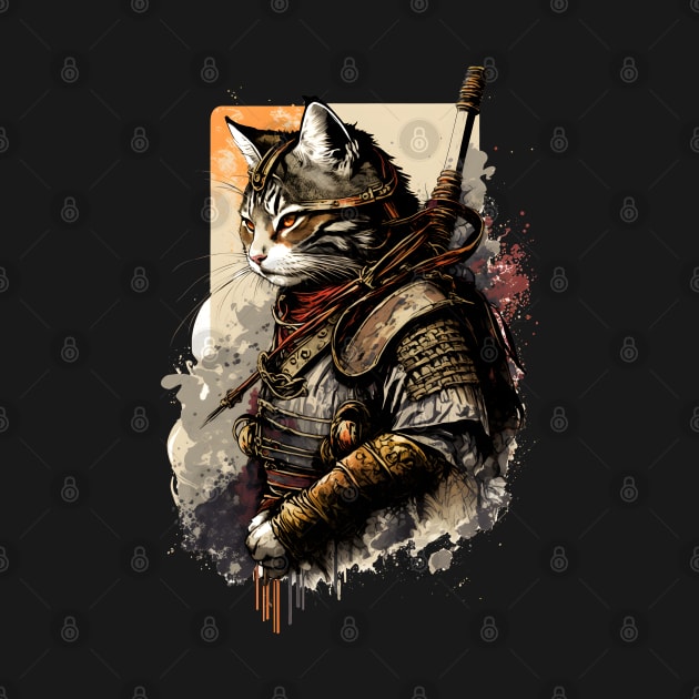 Samurai Cat Painting by ArtisticCorner