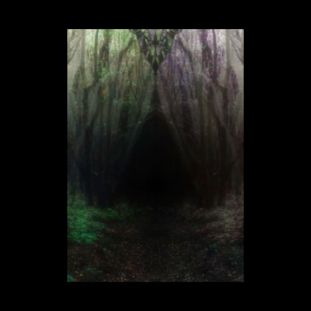 Special processing. Trail to the dark forest, where monster live. Green and violet. by 234TeeUser234