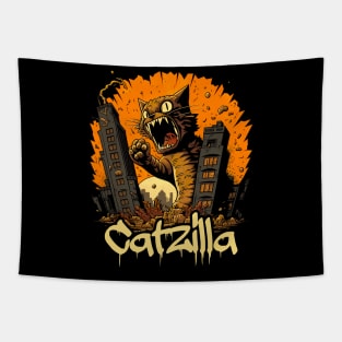 Kaiju Cat Monster - Catzilla Tapestry