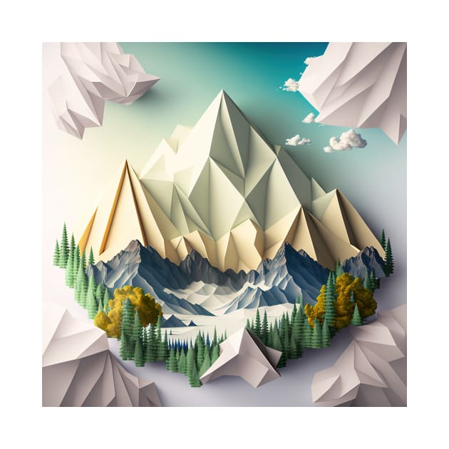 Origami mountains by Imagier