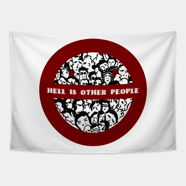 Hell Is Other People Tapestry by TenomonMalke