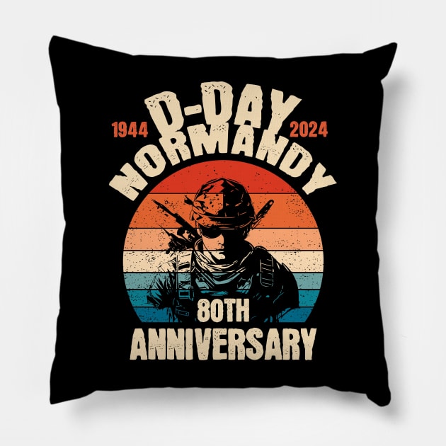 D-Day 80th Anniversary Normandy Pillow by Point Shop