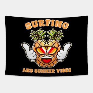 Surfing And Summer Vibes Tapestry