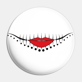 Sugar Skull Womens Mouth Mask Gift Pin