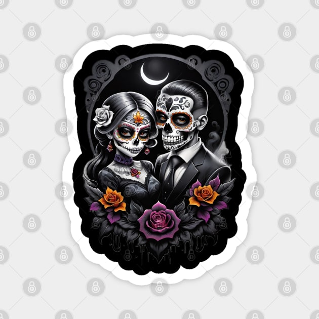 Parejas - Couples- Dia De Los Muertos Magnet by Absinthe Society 