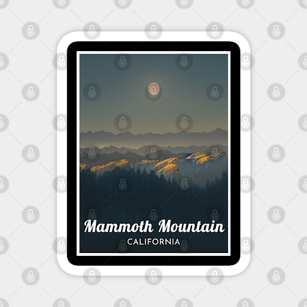 Mammoth Mountain California United States Ski Magnet by UbunTo