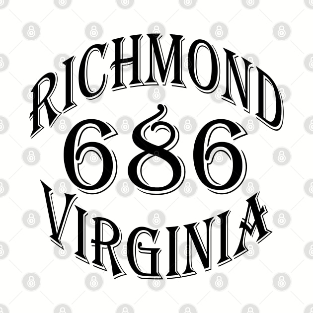 686 RICHMOND VA (BLACK) by DodgertonSkillhause