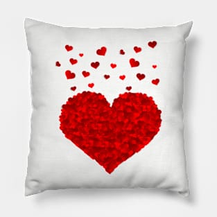 Red Hearts of Love Eternal Pillow