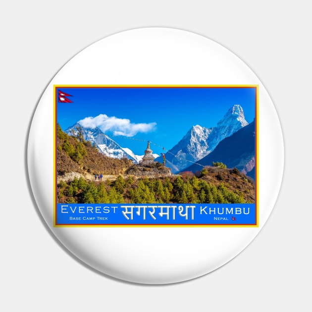 Everest Base Camp Trekking Pin by geoffshoults