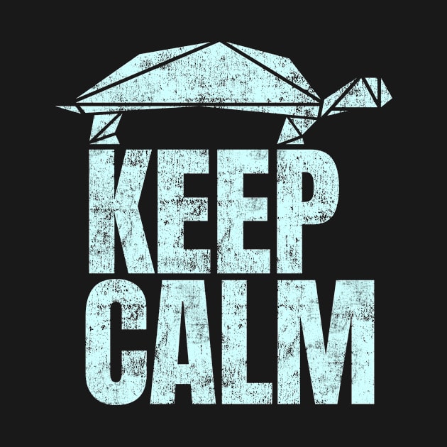 Keep Calm Funny Cool Turtle No Stress Office Focused Gift by peter2art