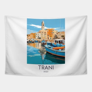 A Pop Art Travel Print of Trani - Italy Tapestry