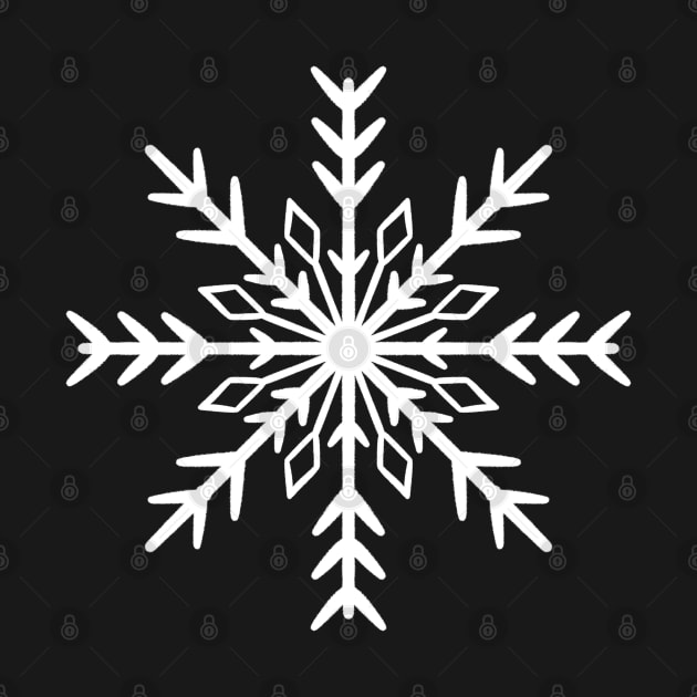 Simple white snowflake by SRSigs